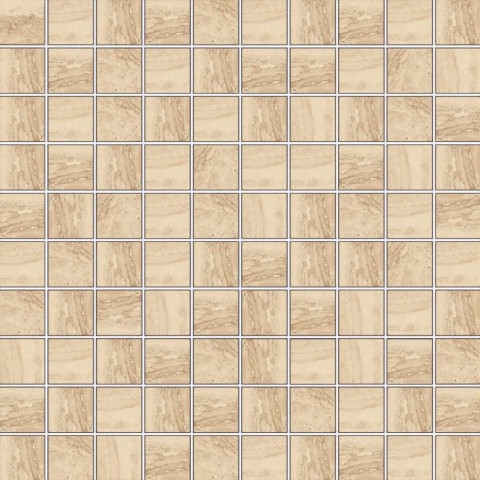 Мозаика Kerasol Travertino Sand, цвет бежевый, поверхность матовая, квадрат, 308x308