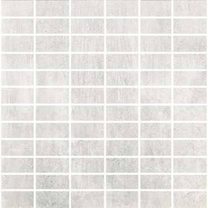 Мозаика Brennero Concrete Mosaico Rettangoli White Nat., цвет серый, поверхность матовая, квадрат, 300x300