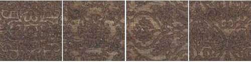 Вставки Ricchetti Barriques Decoro Tozzetto Castagno Lapp. Mix4, цвет коричневый, поверхность лаппатированная, квадрат, 200x200