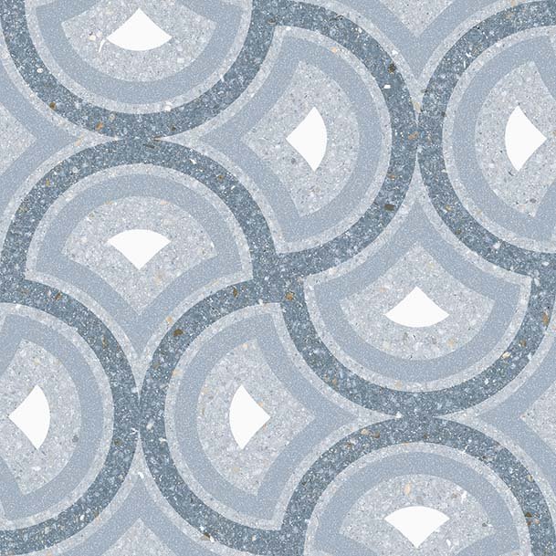 Декоративные элементы Vives Pigneto Nube, цвет голубой, поверхность матовая, квадрат, 200x200