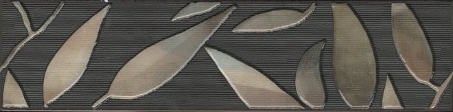 Бордюры Kerama Marazzi Бордюр Гинардо обрезной OS\C11\11037R, цвет чёрный, поверхность матовая, прямоугольник, 72x300