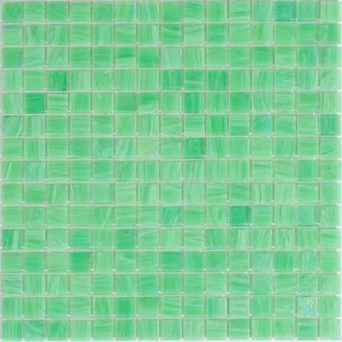 Мозаика Alma Mosaic Stella STM10, цвет зелёный, поверхность глянцевая, квадрат, 327x327