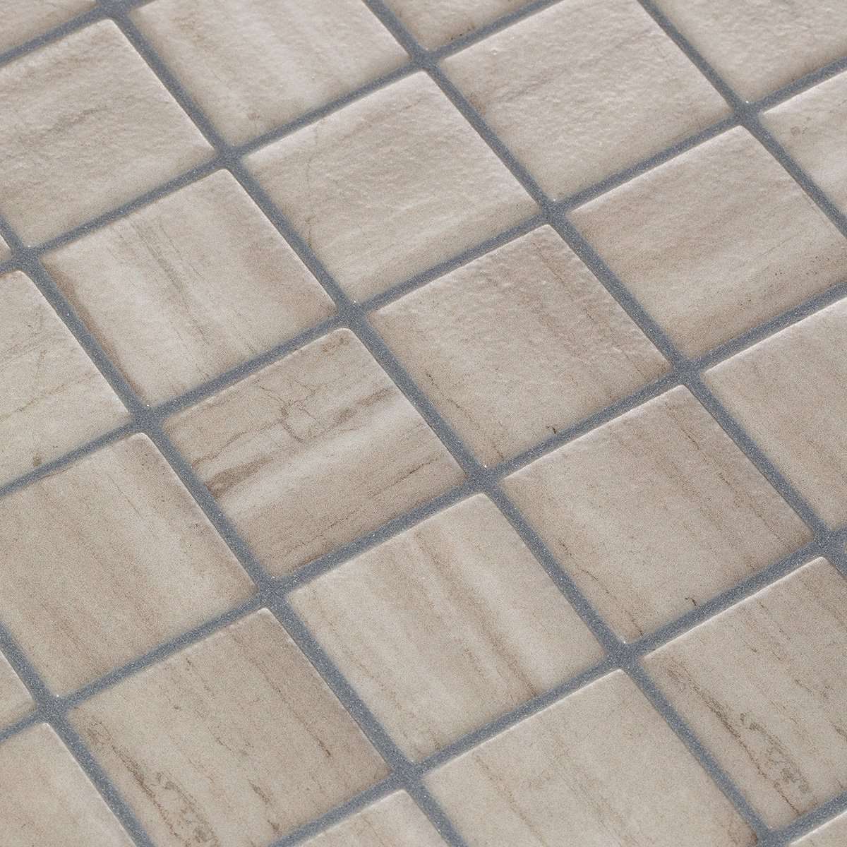 Мозаика Ezarri Safe-Steps Creamstone 50, цвет бежевый, поверхность матовая, квадрат, 365x365