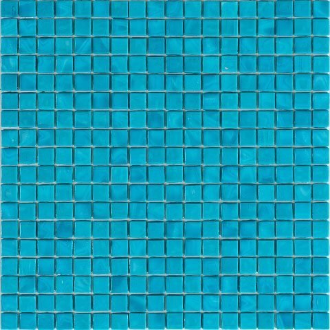 Мозаика Alma Mosaic Opaco NA73, цвет бирюзовый, поверхность глянцевая, квадрат, 295x295