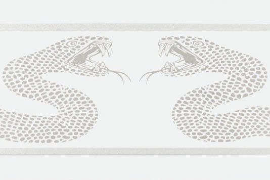 Бордюры Petracers Gran Gala Listello Serpente A Bianco, цвет белый, поверхность глянцевая, прямоугольник, 210x315