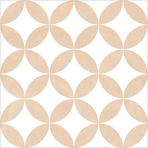 Керамическая плитка Mayolica District Circles Beige, цвет бежевый, поверхность матовая, квадрат, 200x200