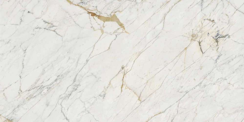Широкоформатный керамогранит Marazzi Italy Grande Marble Look Golden White Satin M0ZR, цвет белый, поверхность сатинированная, прямоугольник, 1620x3240