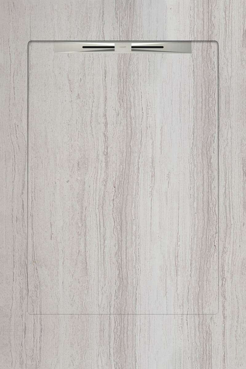 Спецэлементы Aquanit Serpegiante White Slope Line, цвет серый, поверхность матовая, прямоугольник, 900x1350