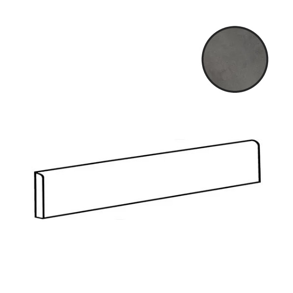 Бордюры Imola BLOX BT90DG, цвет серый, поверхность матовая, прямоугольник, 60x900