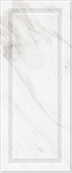 Керамическая плитка Gracia Ceramica Scarlett White Wall 02, цвет белый серый, поверхность глянцевая, прямоугольник, 250x600