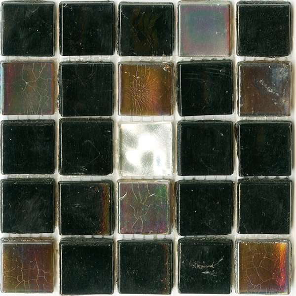 Мозаика JNJ Mosaic Интерьерные Cмеси 150x150 СК 4546G Black Pearl, цвет коричневый, поверхность глянцевая, квадрат, 150x150