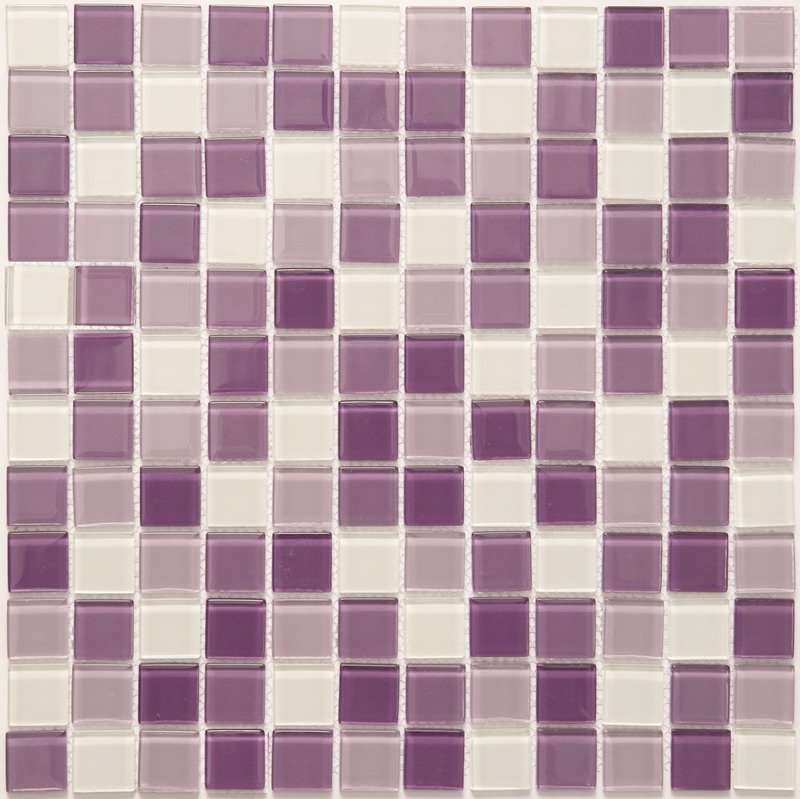 Мозаика NS Mosaic S-459, цвет фиолетовый, поверхность глянцевая, квадрат, 300x300