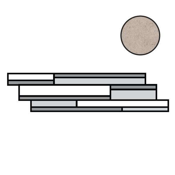Декоративные элементы Floor Gres Floortech Floor 3.0 Mod.Lis.Sfa.3D 738978, цвет серый, поверхность матовая 3d (объёмная), прямоугольник, 150x600