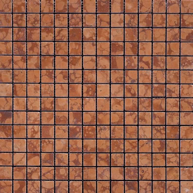 Мозаика Natural Mosaic Adriatica (2X2) M023-20P, цвет оранжевый, поверхность полированная, квадрат, 305x305