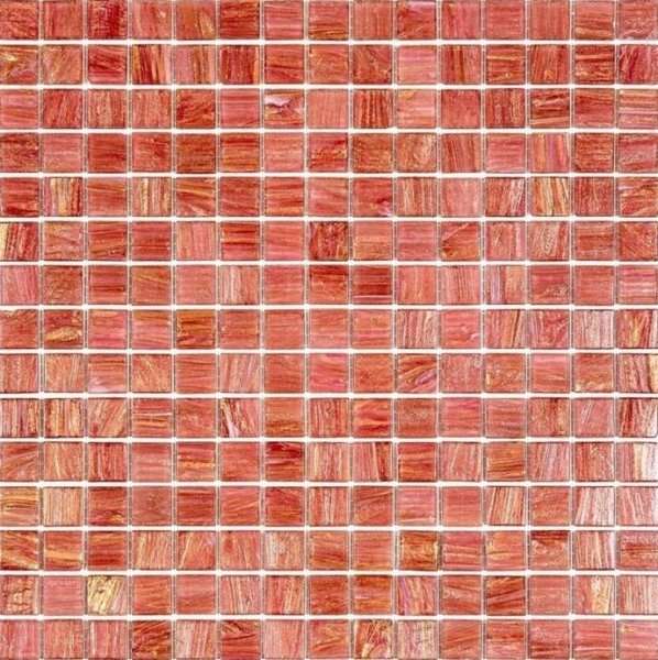 Мозаика Alma Mosaic Stella STE11, цвет красный, поверхность глянцевая, квадрат, 327x327