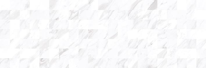 Керамическая плитка Laparet Terma плитка настенная белый мозаика 17-30-01-1194, цвет белый, поверхность матовая, прямоугольник, 200x600