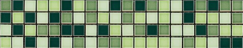 Мозаика Bardelli Bardelli Arlecchino 108, цвет зелёный, поверхность глянцевая, прямоугольник, 80x400