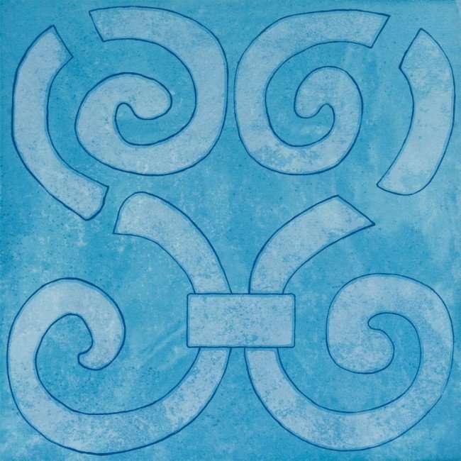 Керамогранит Cedir Mediterraneo Ischia Turchese, цвет голубой, поверхность матовая, квадрат, 500x500