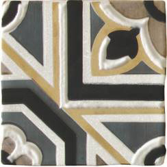 Декоративные элементы Latina Ceramica Arezzo Oro Conjunto 2, цвет разноцветный, поверхность матовая, квадрат, 150x150