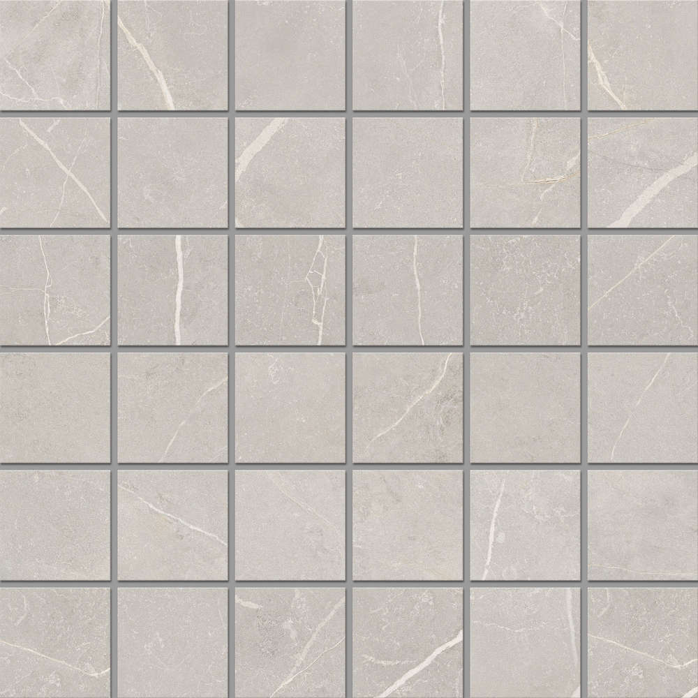 Мозаика Estima Nolana Mosaic Light Grey NL02 70768, цвет серый, поверхность матовая, квадрат, 300x300