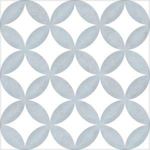 Керамическая плитка Mayolica District Circles Blue, цвет голубой, поверхность матовая, квадрат, 200x200