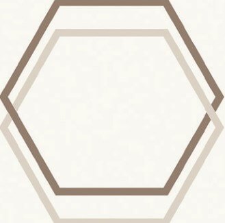 Керамогранит Heralgi Gio Hexagon Warm, цвет бежевый, поверхность матовая, шестиугольник, 200x200