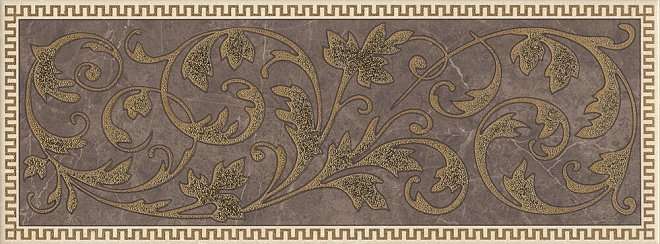 Бордюры Kerama Marazzi Декор Орсэ AD\A363\15106, цвет коричневый, поверхность матовая, прямоугольник, 150x400