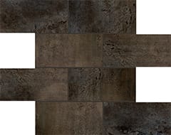 Декоративные элементы Floor Gres Flowtech Aged Bronze Nat 6mm (7,5X15) Mur 756622, цвет коричневый, поверхность матовая, кабанчик, 300x300