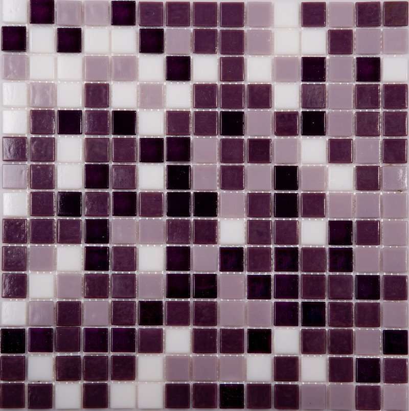 Мозаика NS Mosaic MIX16, цвет фиолетовый, поверхность глянцевая, квадрат, 327x327
