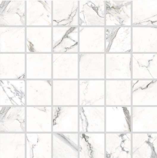 Мозаика RHS Rondine Canova Mos Statuario J88569, цвет белый, поверхность матовая, квадрат, 300x300