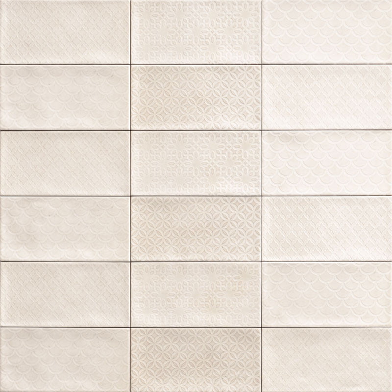 Декоративные элементы Mainzu Camden Decor Bianco, цвет белый, поверхность глянцевая, прямоугольник, 100x200