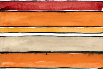 Декоративные элементы Imola Shades Stripes Sun Mix, цвет оранжевый, поверхность глянцевая, прямоугольник, 200x600