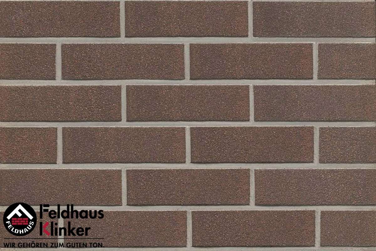 Клинкер Feldhaus Klinker Classic Geo Sabio R550NF14, цвет коричневый, поверхность матовая, под кирпич, 71x240