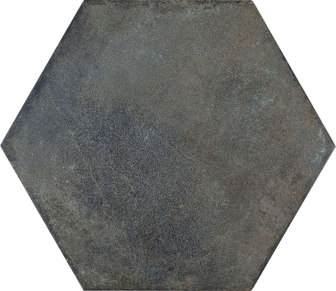 Керамогранит Vallelunga Hextie Anthracite ET00400, цвет чёрный, поверхность матовая, шестиугольник, 345x400