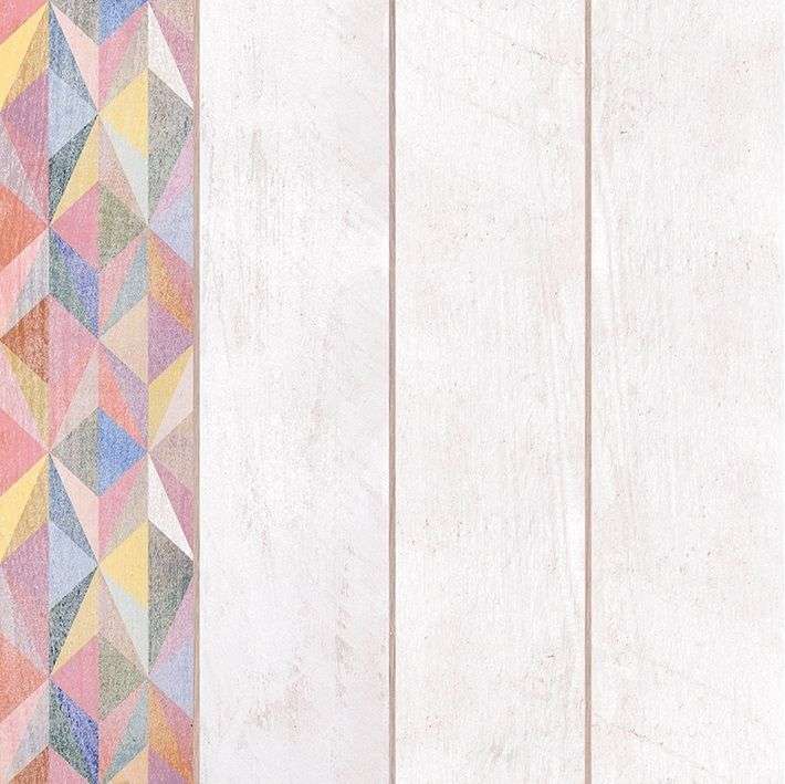 Керамическая плитка Keramika Modus Ark White Decor 40, цвет разноцветный, поверхность матовая, квадрат, 400x400