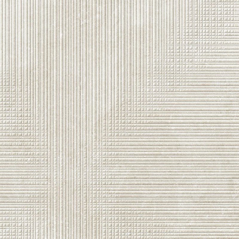 Декоративные элементы Provenza Eureka Tartan Bianco EFPK, цвет белый, поверхность матовая 3d (объёмная), квадрат, 300x300