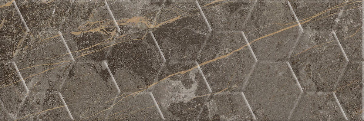 Керамическая плитка Emtile Valente Sot Marron, цвет коричневый, поверхность глянцевая, прямоугольник, 200x600