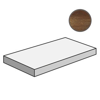 Ступени Italon Surface Corten Scalino Angolare DX 620070000681, цвет коричневый, поверхность матовая, прямоугольник с капиносом, 330x600