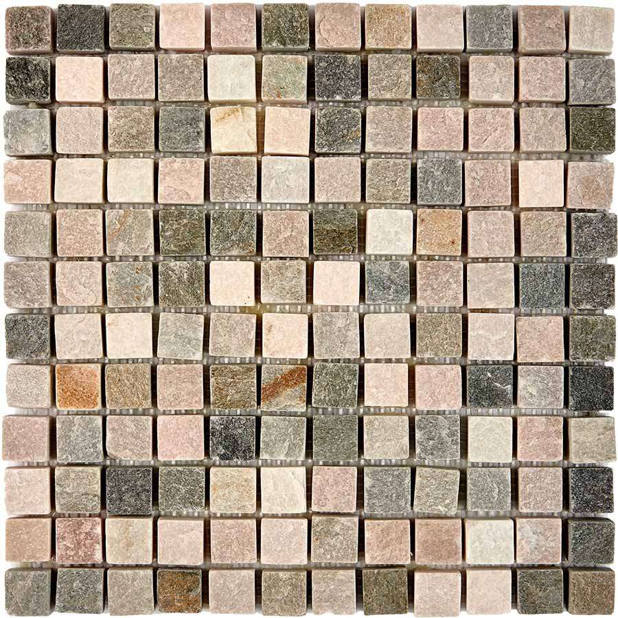 Мозаика Pixel Mosaic PIX301 Сланец (23х23 мм), цвет бежевый, поверхность натуральная, квадрат, 305x305