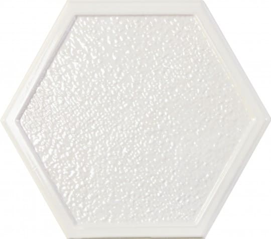 Керамическая плитка Dune Shapes 5 Majestic Decor Nacar 188006, цвет белый, поверхность глянцевая, шестиугольник, 230x270