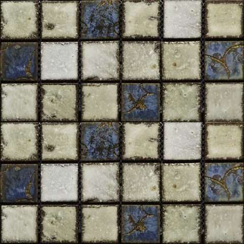 Мозаика Gaudi Vint-22(4), цвет разноцветный, поверхность глазурованная, квадрат, 284x284