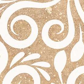 Вставки Ceranosa Livorno Taco Elba Cotto, цвет белый коричневый, поверхность матовая, квадрат, 70x70