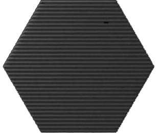 Керамическая плитка Wow Subway Lab Mini Hexa Canale Graphite Matt 101188, цвет чёрный, поверхность матовая, шестиугольник, 150x173