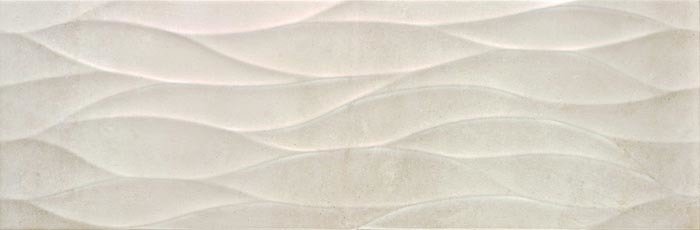 Керамическая плитка Azulejos Alcor Copenhague Relieve Perla, цвет бежевый, поверхность глянцевая, прямоугольник, 250x750