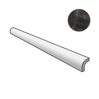 Бордюры Equipe Country Pencil Bullnose Anthracite 23313, цвет чёрный, поверхность глянцевая, прямоугольник, 30x200
