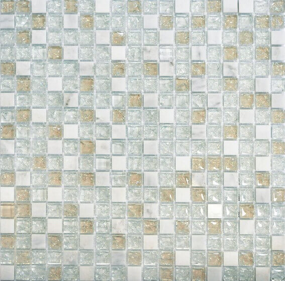 Мозаика Q-Stones QSG-012-15/8, цвет серый, поверхность глянцевая, квадрат, 305x305