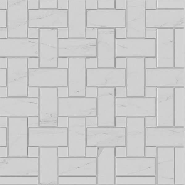 Мозаика Estima Alba White AB01 Intreccio 33x33 неполированный/полированный 36771, цвет белый, поверхность матовая полированная, квадрат, 330x330