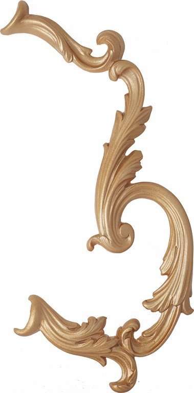 Декоративные элементы Mapisa Louvre Curve Bone, цвет бежевый, поверхность матовая, прямоугольник, 230x350
