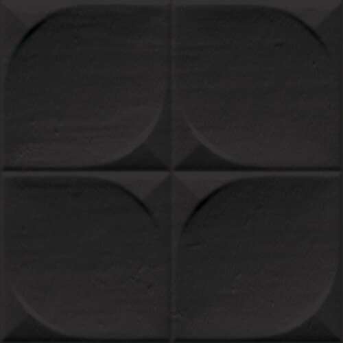 Керамическая плитка Vives Sindhi Negro, цвет чёрный, поверхность глянцевая, квадрат, 130x130