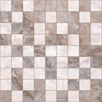Мозаика Laparet Marmo коричневый+бежевый, цвет коричневый бежевый, поверхность глянцевая, квадрат, 300x300
